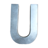 Letter U industrial white metal