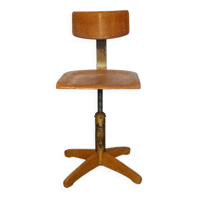 Chaise de bureau pivotante industrielle modèle 350 par Ama Elastic, Allemagne de l'Ouest, années 1950.