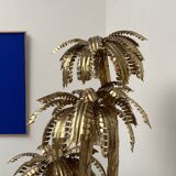 Brass palm tree table lamp with 4 trunks