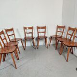 8 vintage bistro chairs 60s