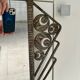 Art Deco mirror 1930 hammered iron and beveled mirror
