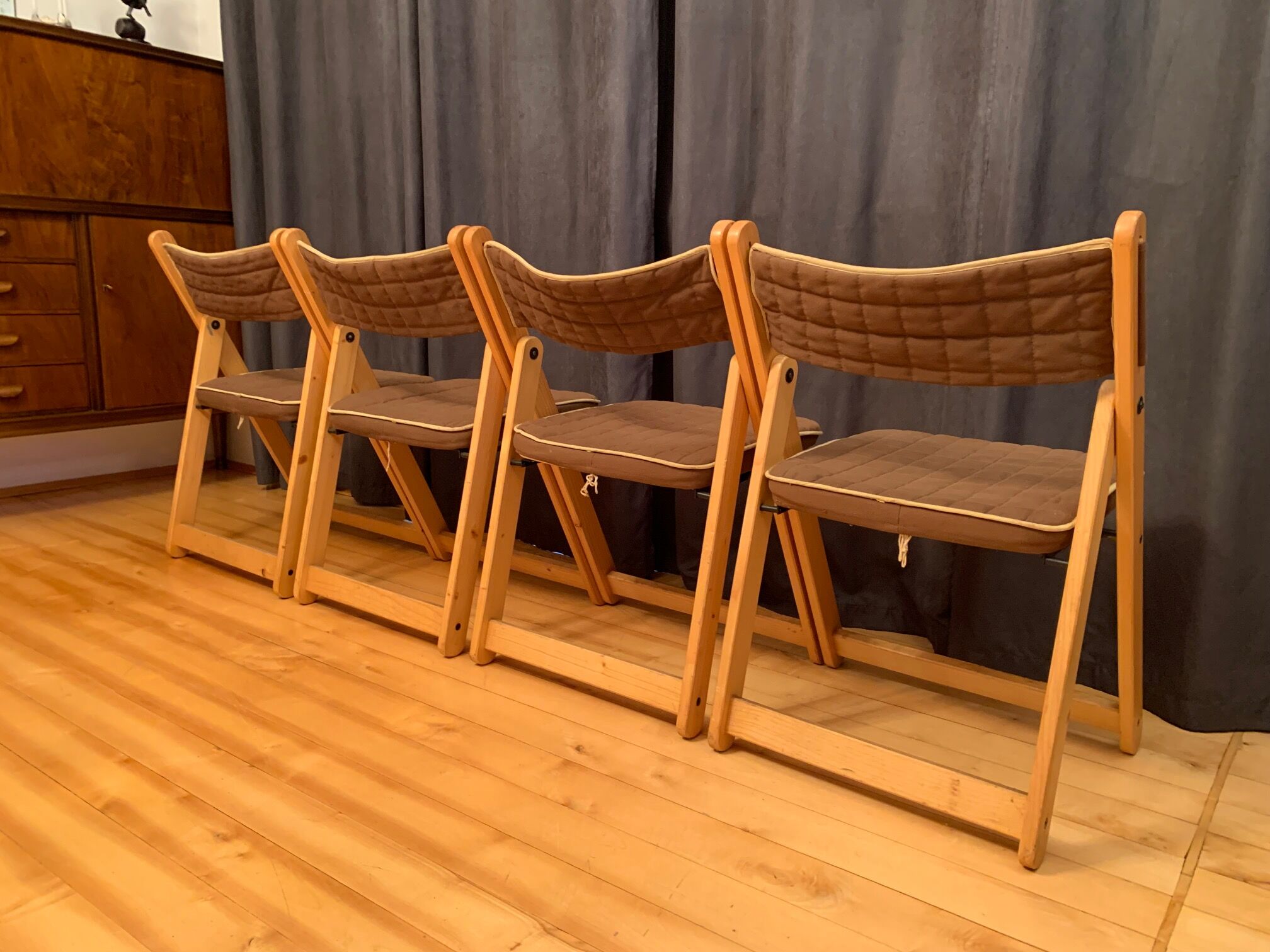 Ensemble de quatre chaises Kon Tiki par Gillis Lundgren, Ikea, Suède, années 1980