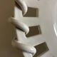 Woven ceramic basket white earthenware centerpiece