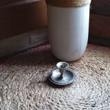 Mini silver metal candle holder