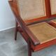 Teak bench sofa and cannage