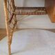 Vintage desk L. Sognot in wood and rattan