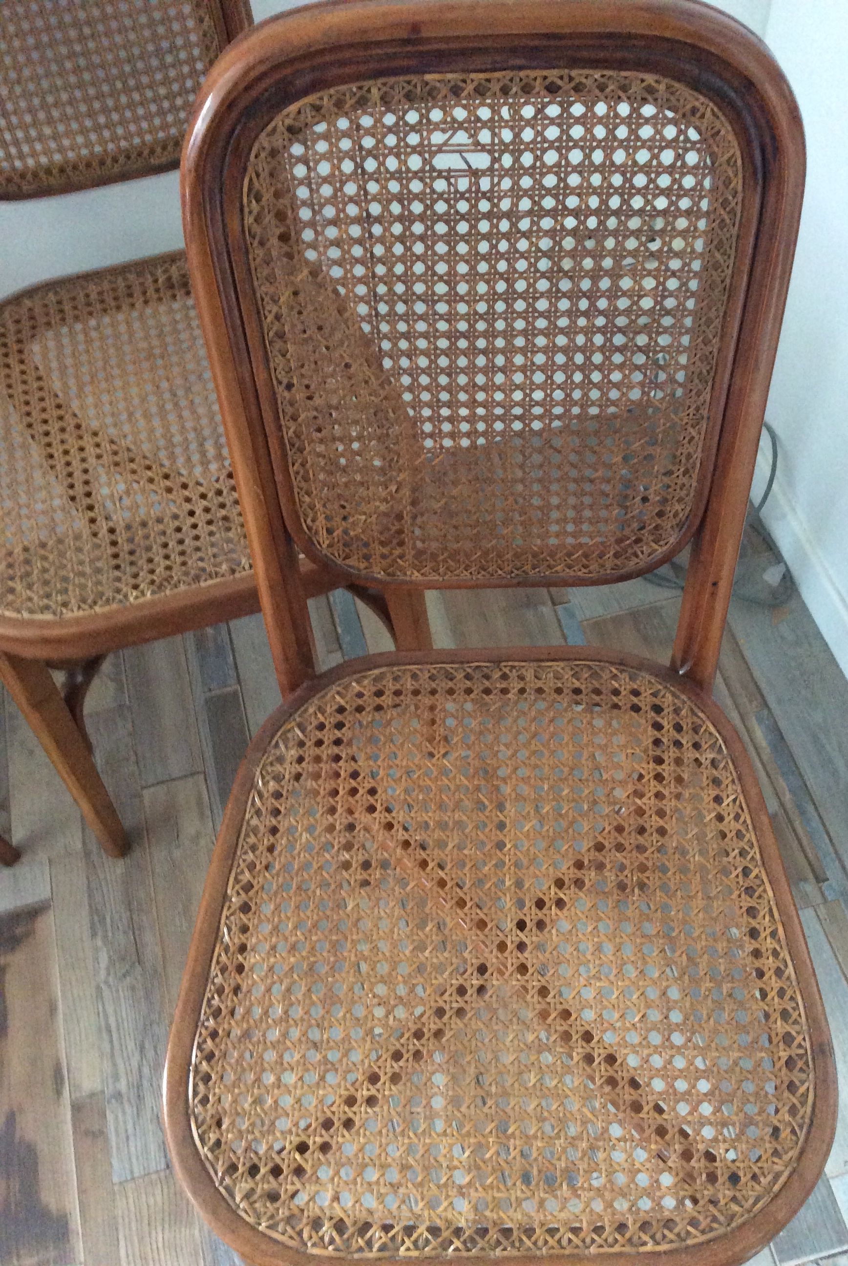 Series of 6 bistro chairs from the 50s patented SGDG