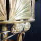 Art nouveau floor lamp with alabaster top - gold