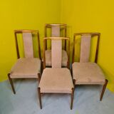 4 Vintage Teak Dining Chairs, 1950-60s