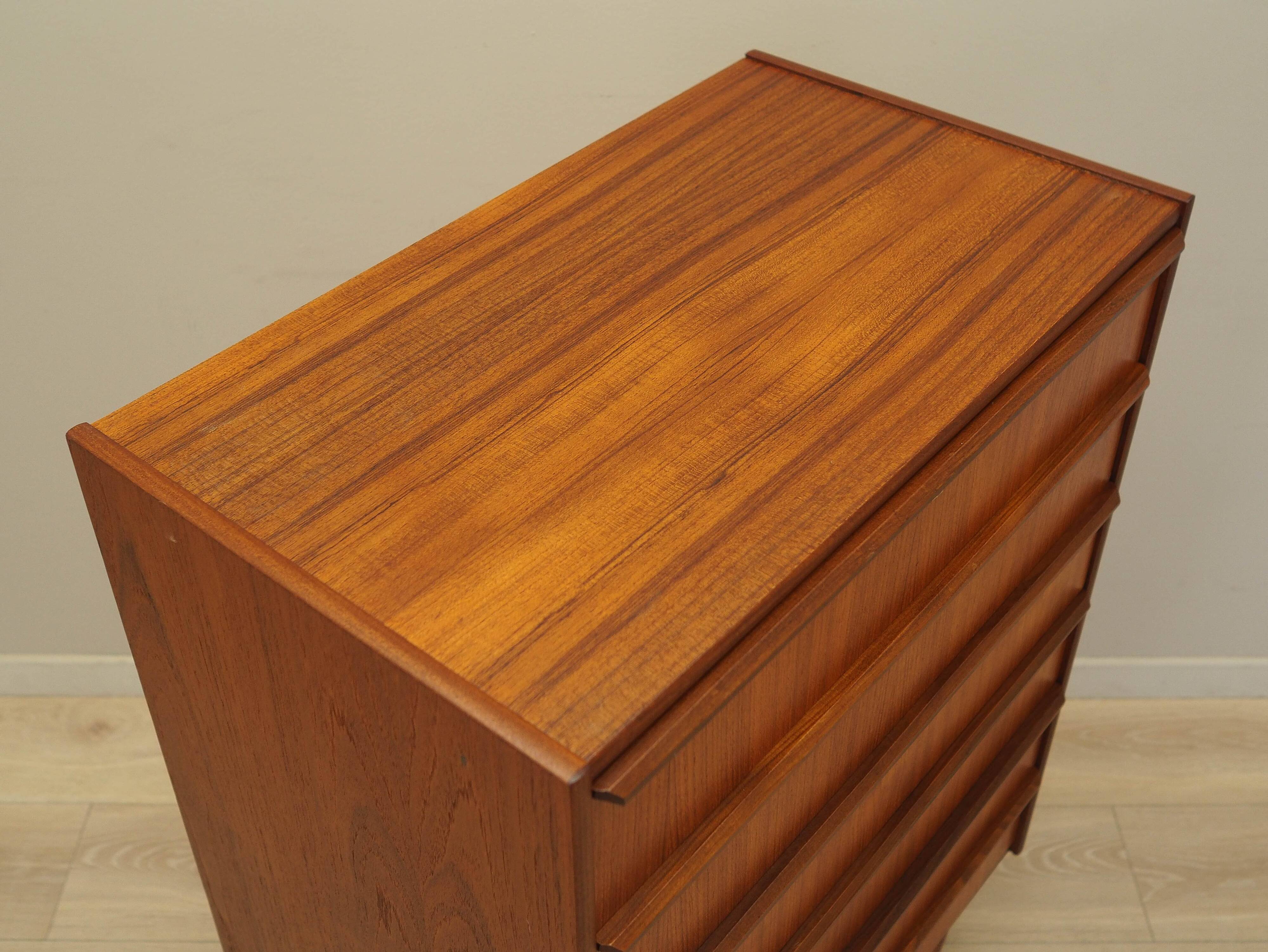 Teak chest of drawers, Danish design, 1970s, production: Denmark