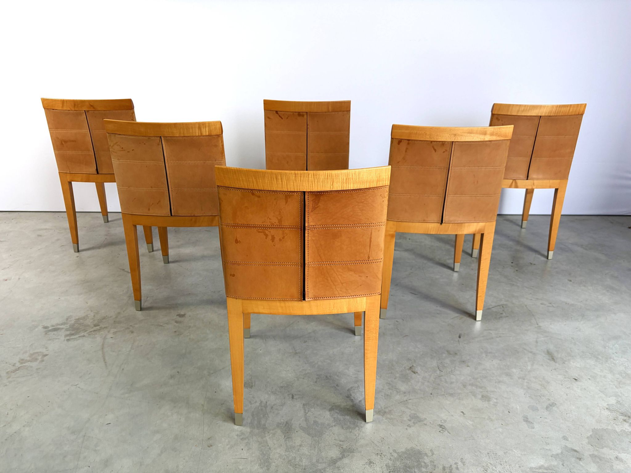 Aro dining chairs by Chi Wing Lo for Giorgetti, Italy - set of 6