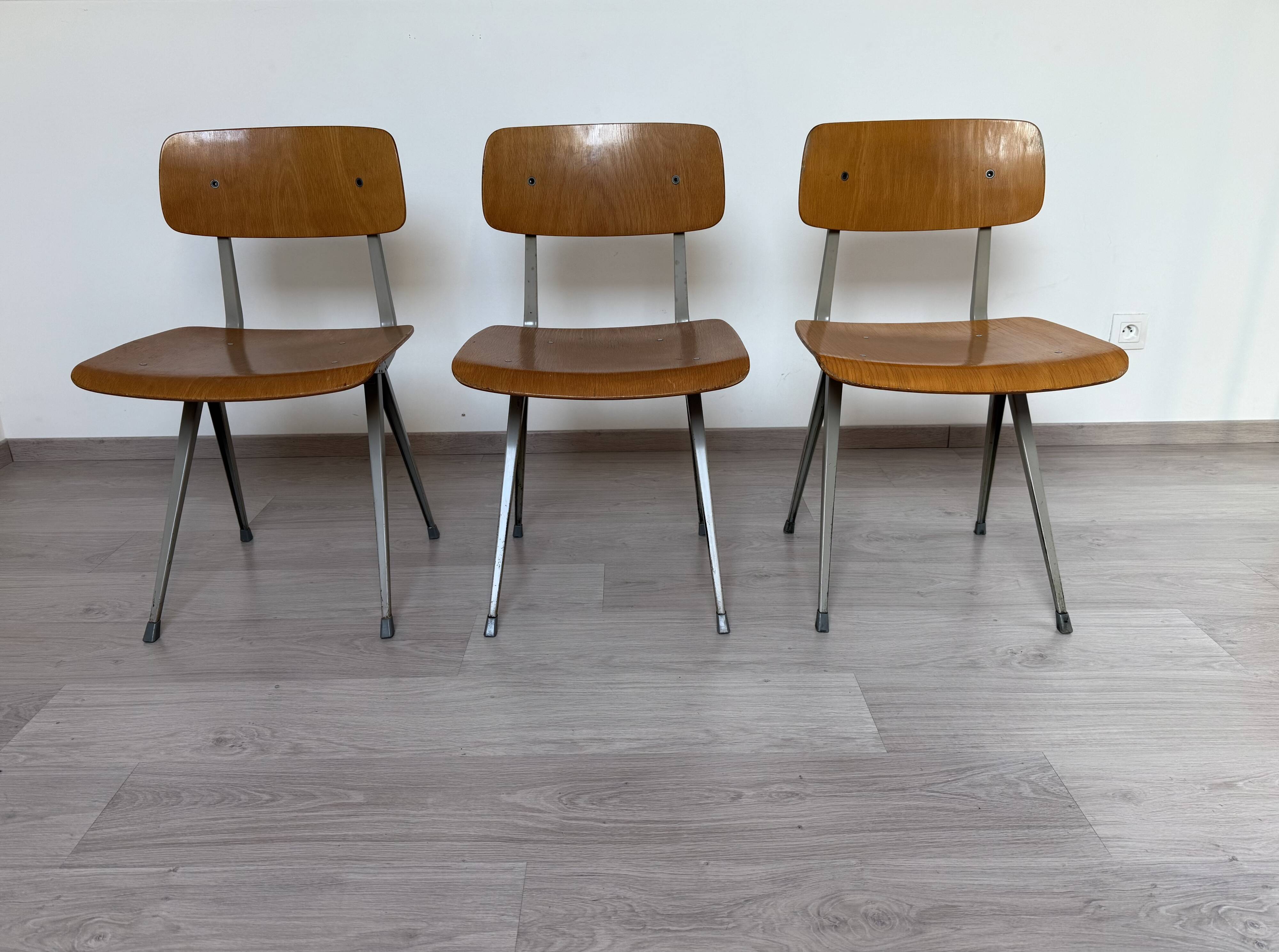 Set of 3 Friso Kramer chairs for Ahrend by Cirkel Result 60s 70s