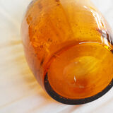 Vase bottle glass amber amber, 70s