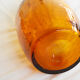Vase bottle glass amber amber, 70s