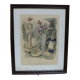 Lithographie du 19° "le moniteur de la mode"