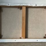 Still life with flowers, bread, apples and chair, signed