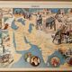 Old illustrated map of the Orient from 1948 - JP Pinchon