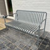 Palisade table and bench – HAY – Large size – Galvanised grey