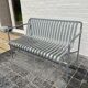 Palisade table and bench – HAY – Large size – Galvanised grey