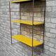 Etagere vintage string  jaune  49x60     ,plateau 48.5x16