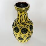 Vintage BAY KERAMIK vase model 76 20 – yellow green – West Germany