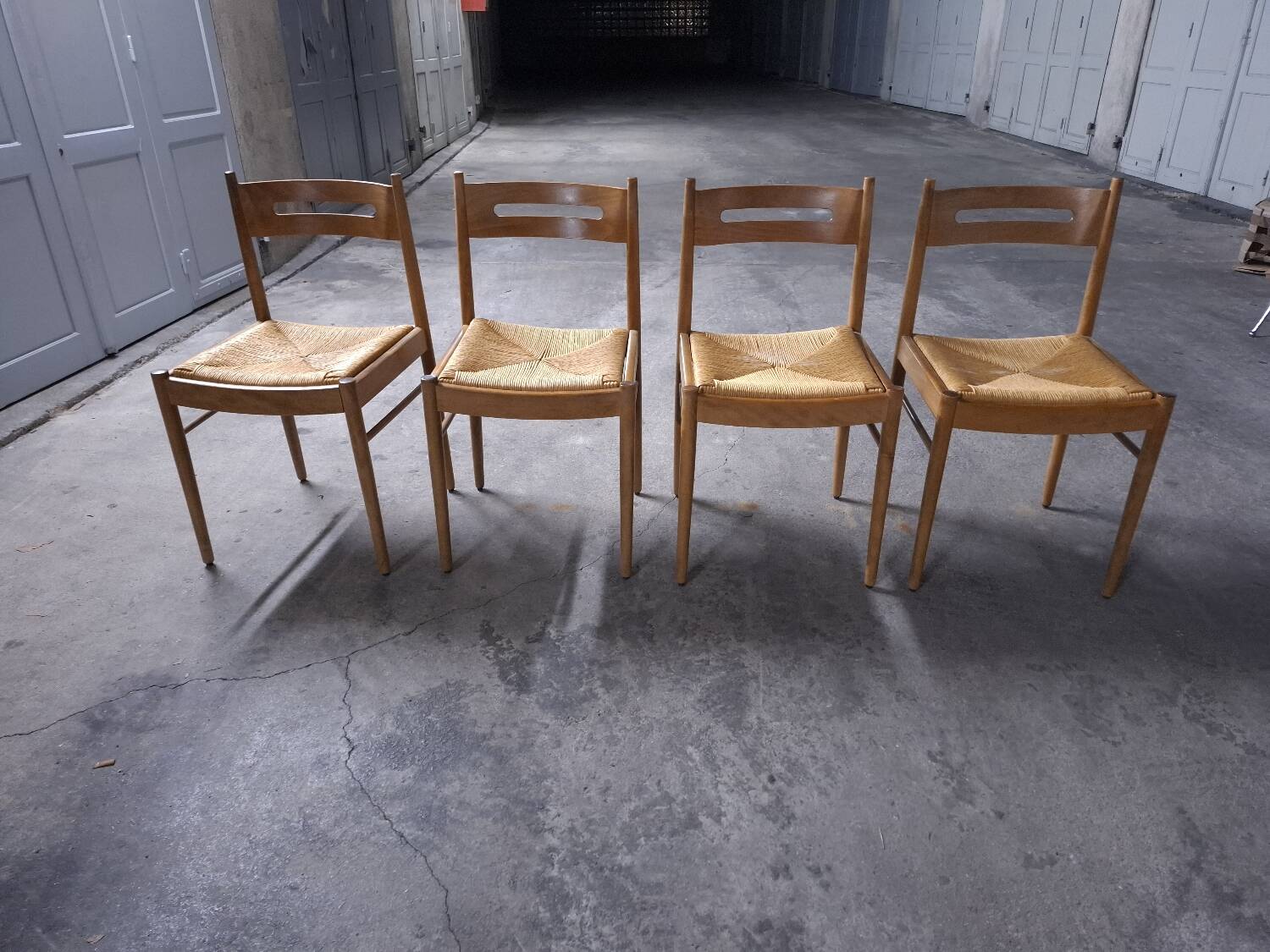 Set of 4 Dal Vera design chairs, Italy, 60s, 70s