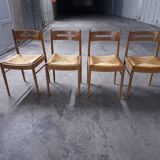 Set of 4 Dal Vera design chairs, Italy, 60s, 70s