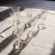 Former service of 30 engraved crystal foot glasses