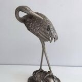Pair of silver-plated herons