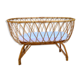 Vintage rattan cradle