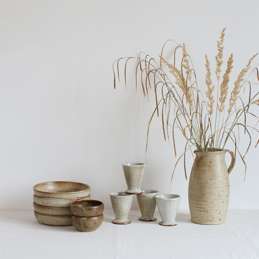 Set of 4 stoneware plates