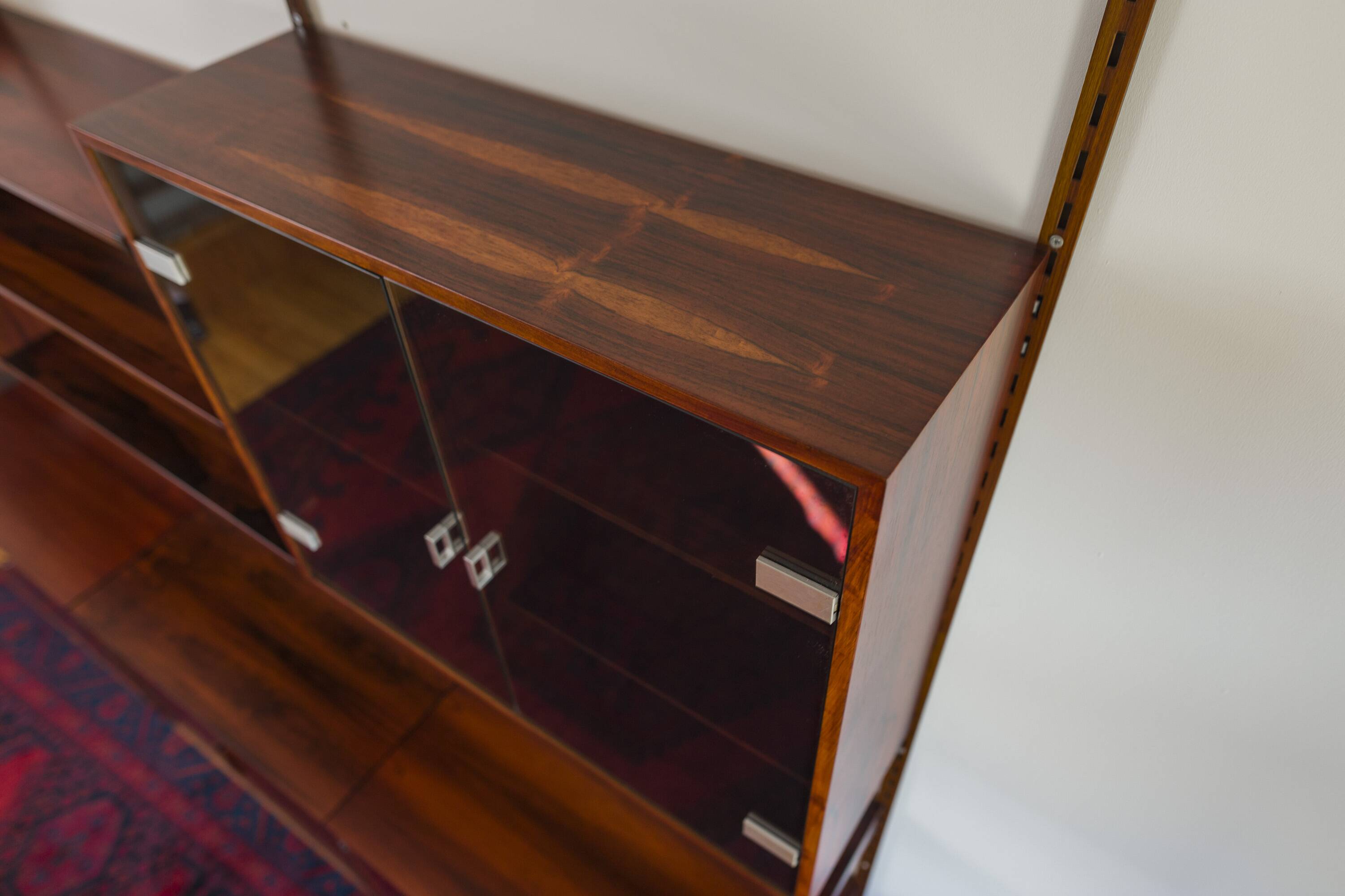 Rosewood Modular Wall Unit by Kai Kristiansen for FM Møbler, 1960s