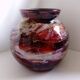 Lacquered glass ball vase by Jean Noel Bouillet