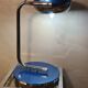 Lamp chrome and blue metal