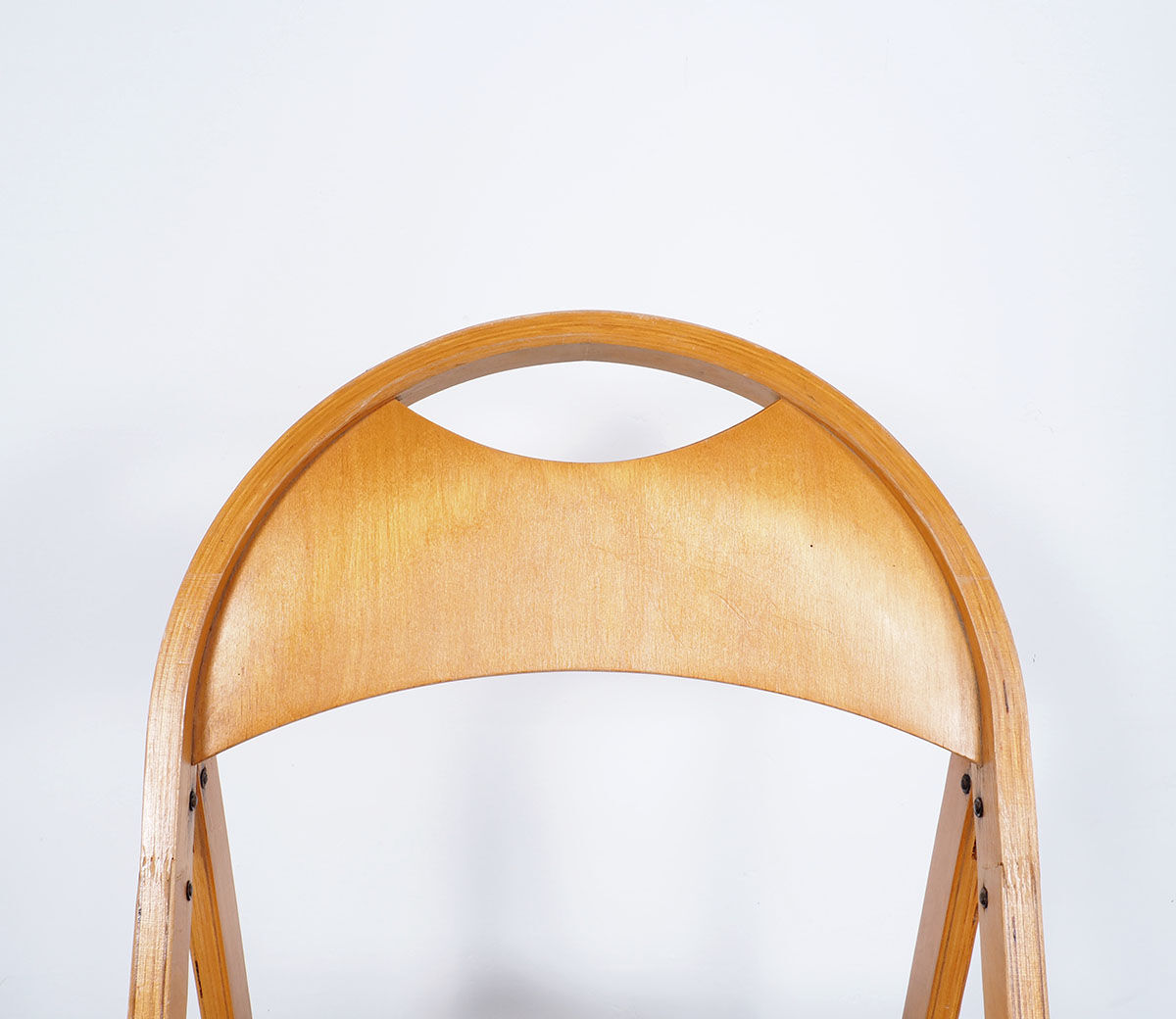 4 chaises pliantes vintage en bois d’OTK, années 1950