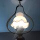 Suspension / light fixture old opaline oil lamp