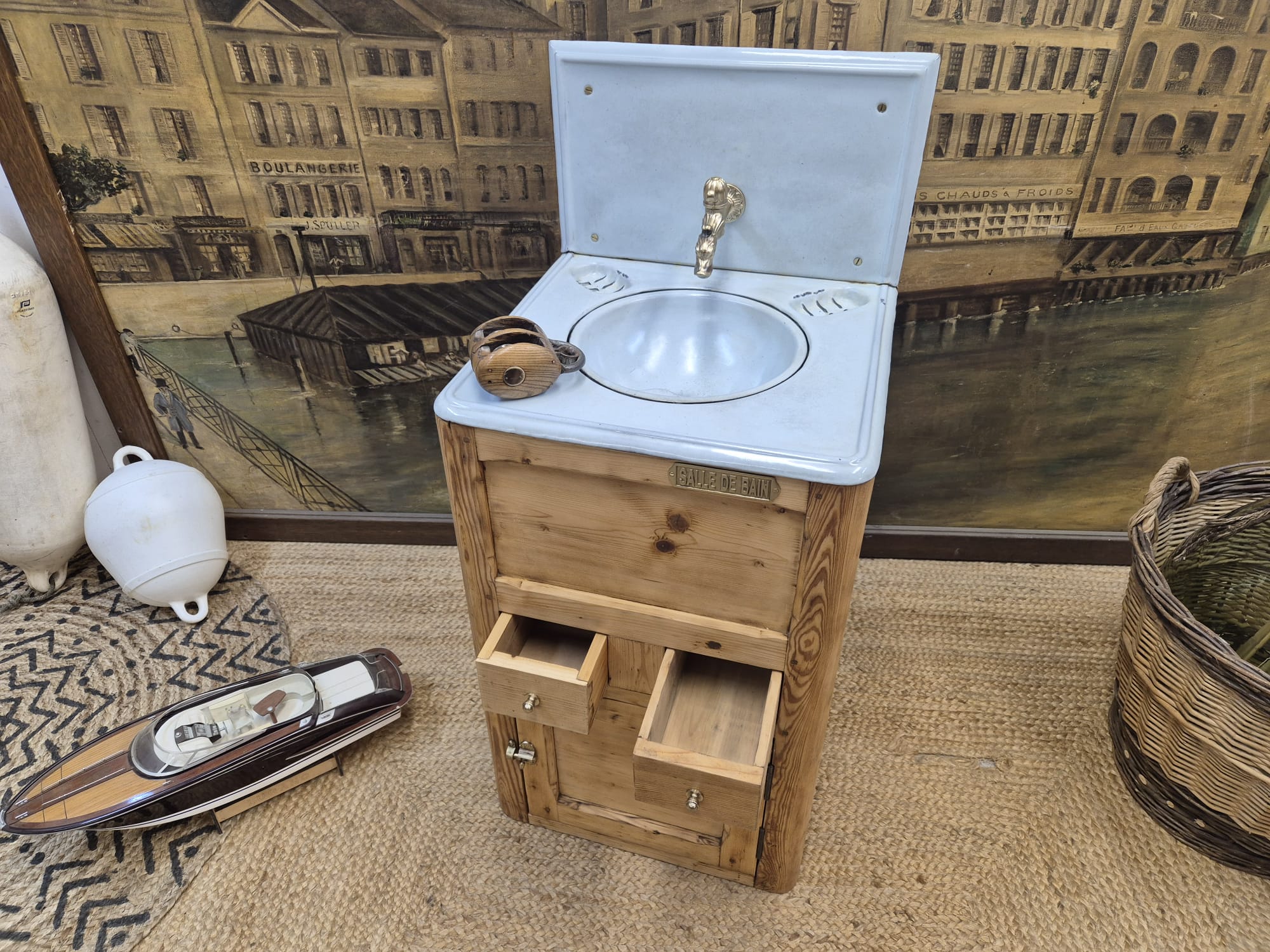 Old marine washstand