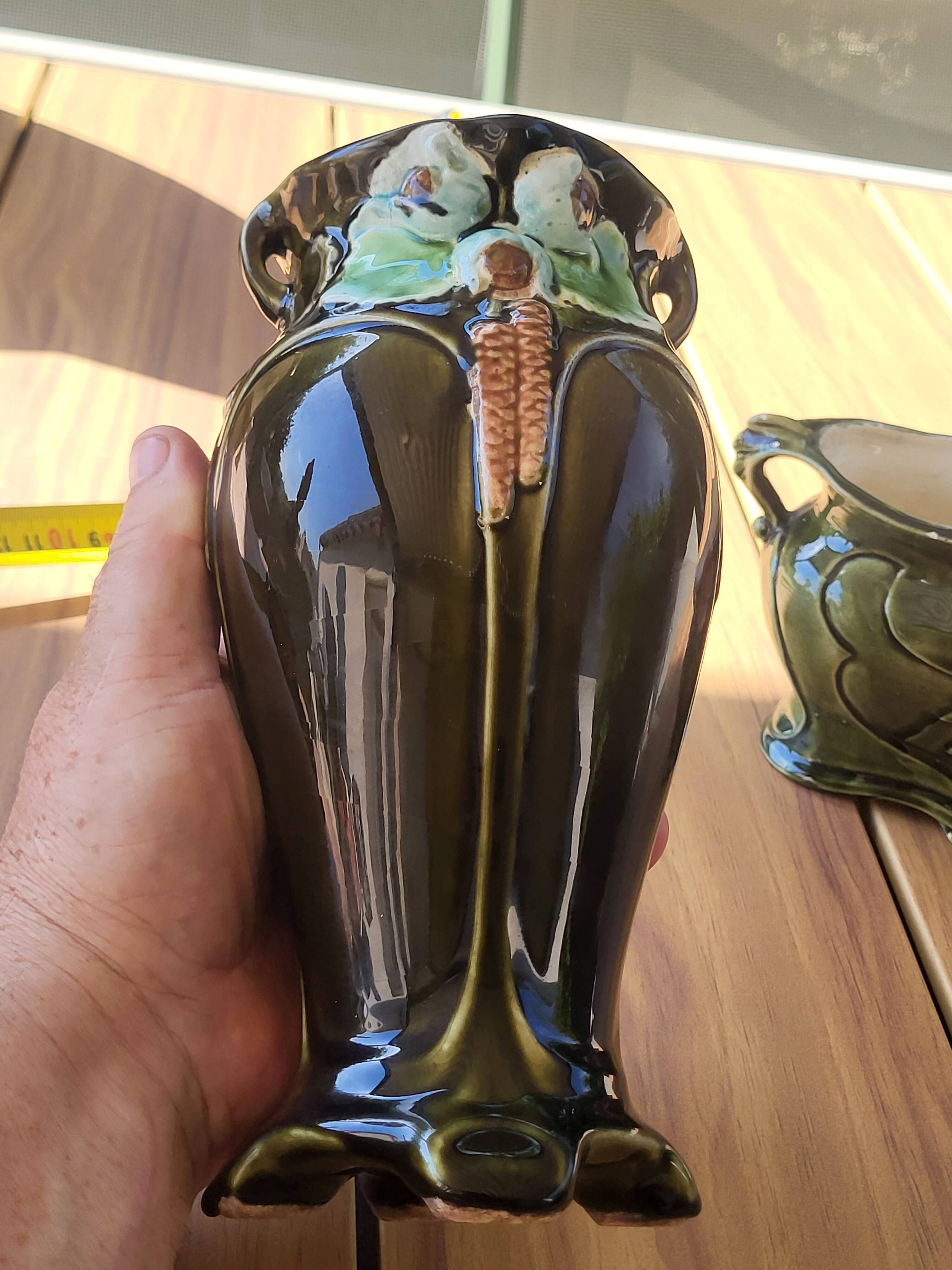 Art Nouveau vase in polychrome glazed ceramic signed De Bruyn – Fives-Li