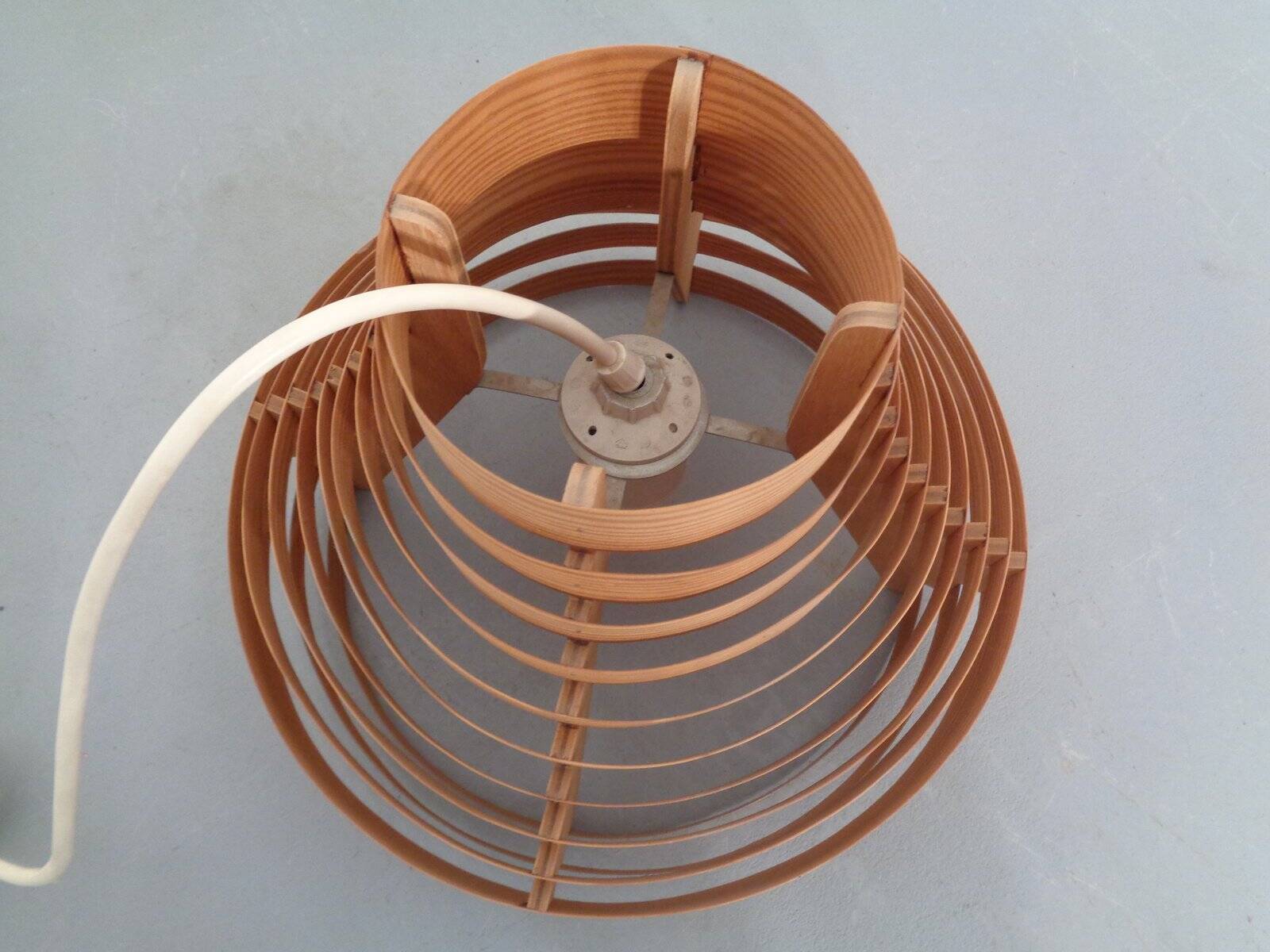 Wooden Lamella Ceiling Lamp by Hans-Agne Jakobsson for Hans-Agne Jakobsson AB Markaryd, 1960s