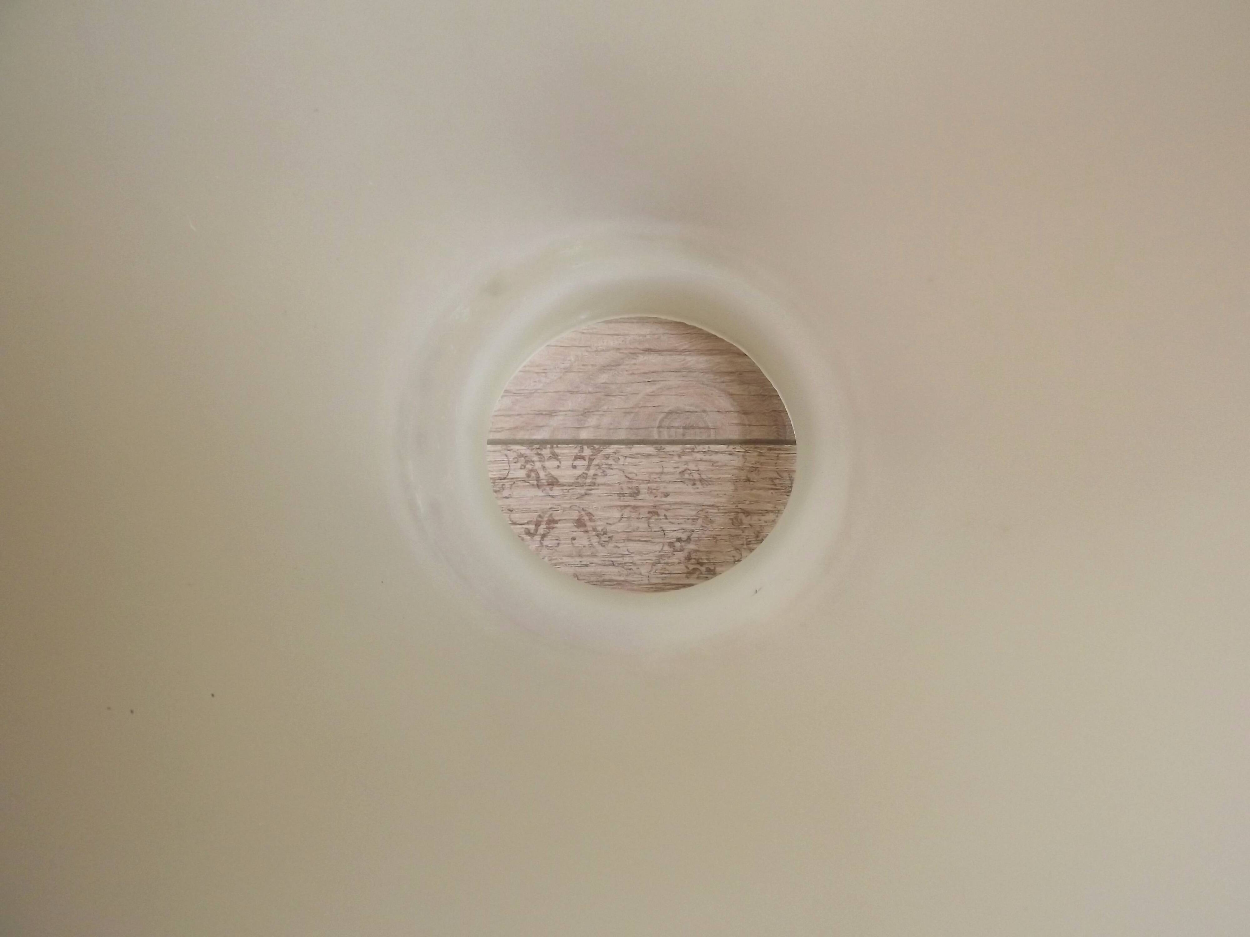 Mid-century coloured glass suspension with a gold metal border 2