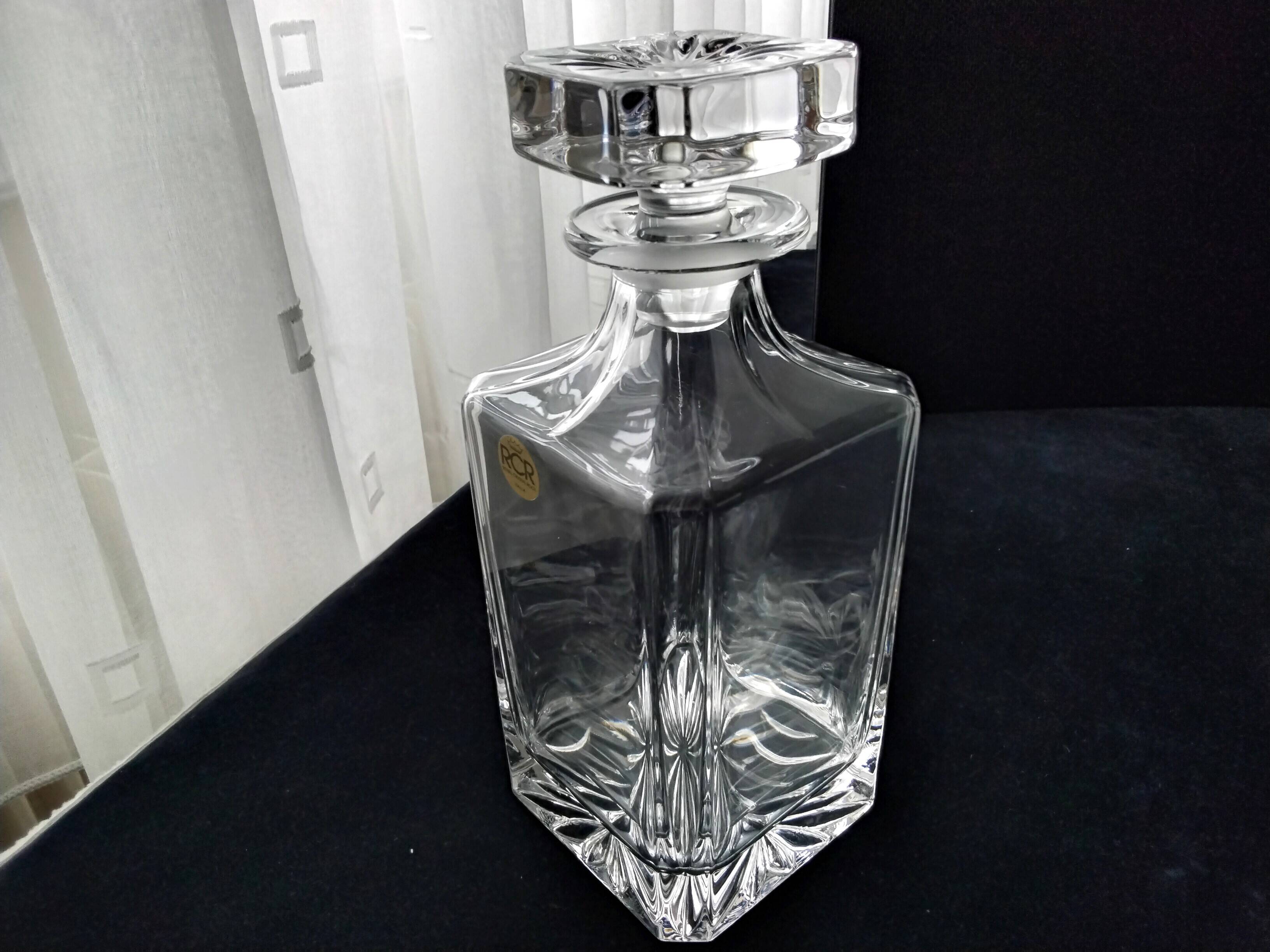 RCR plain crystal whisky carafe