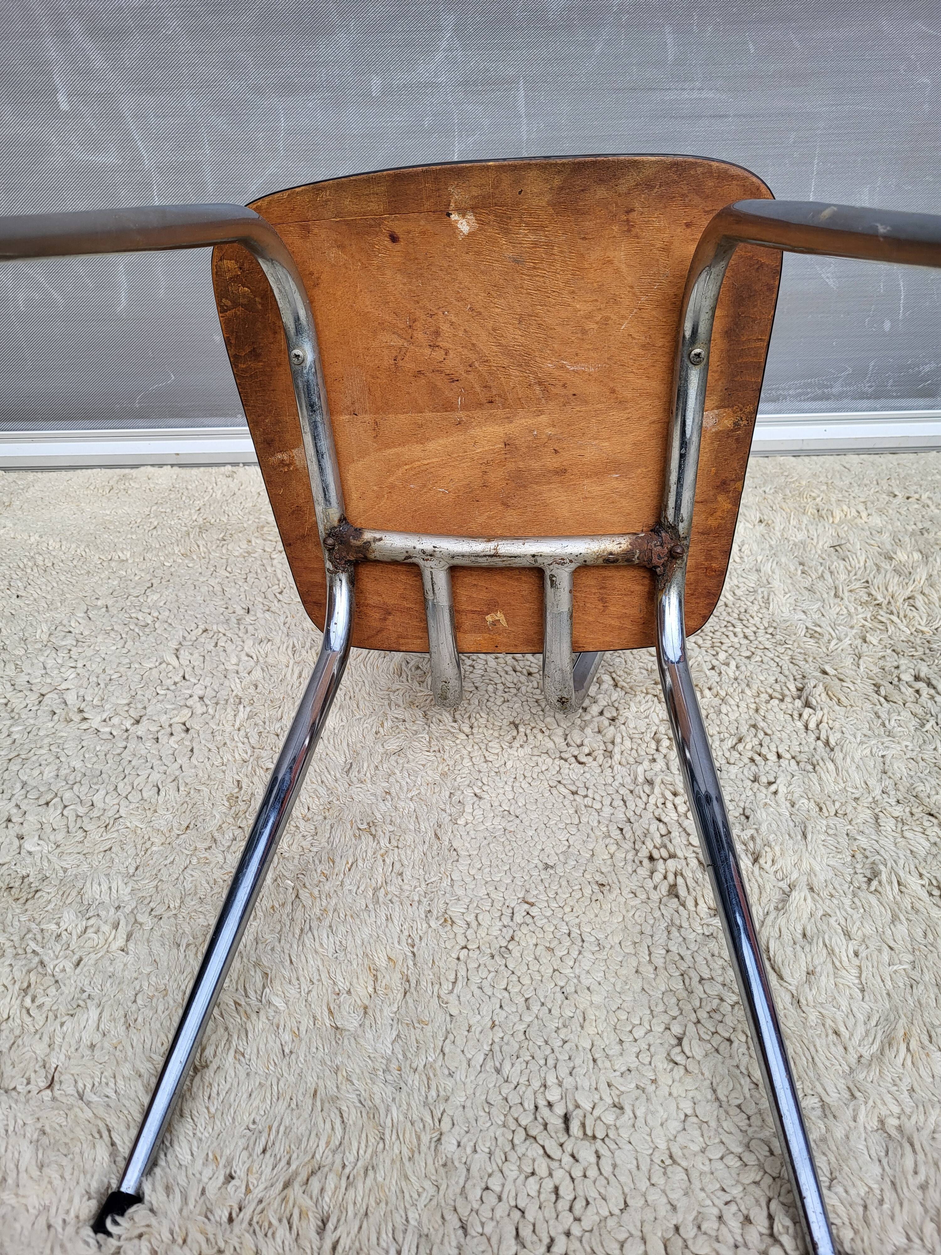 1970 Formica gray chair