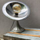 Old zinc trunk with legs, industrial console