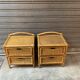 Pair of rattan bedside tables 1970s
