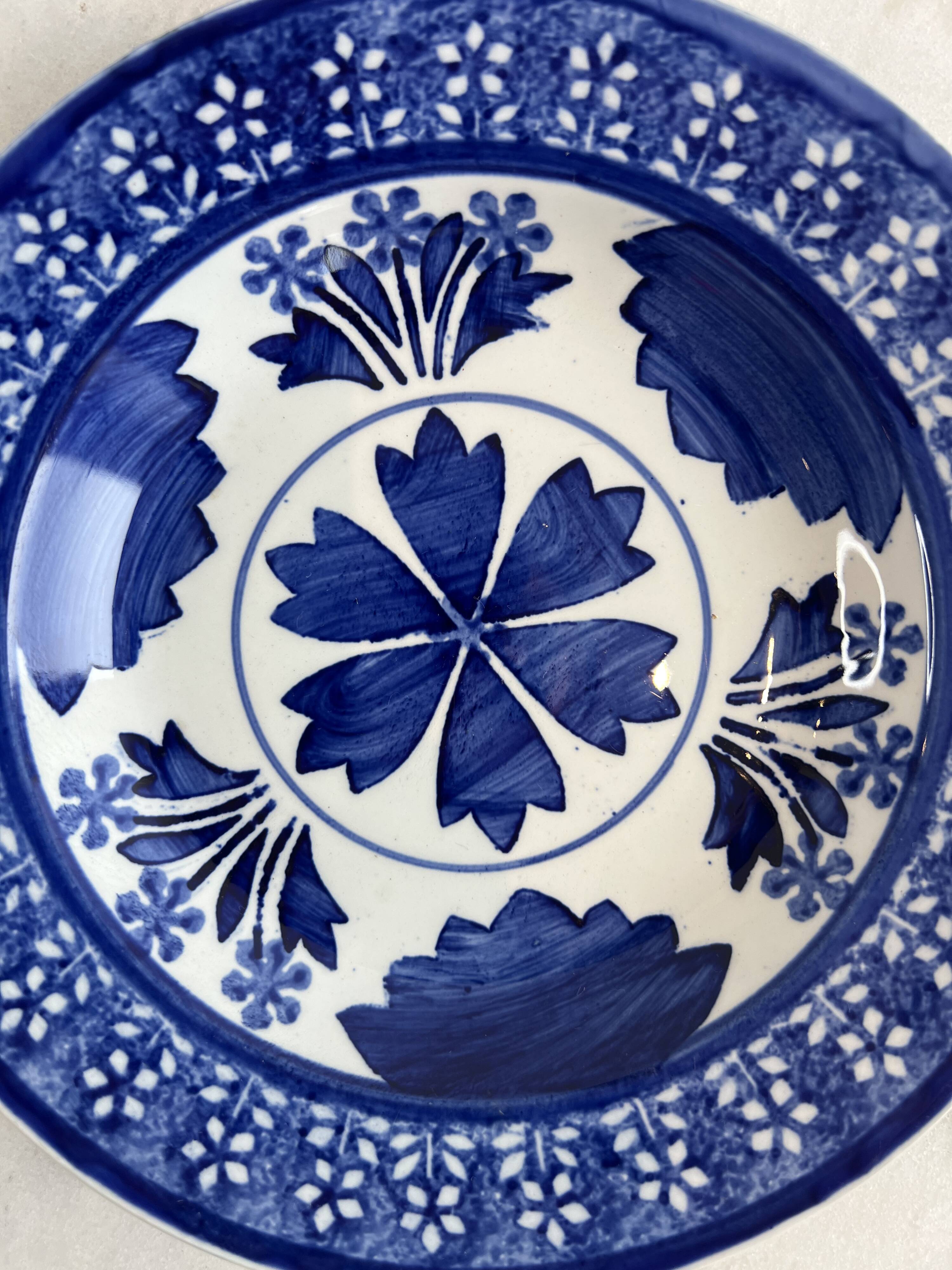 Set of 3 ironstone plates Choisy Le Roi