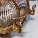 Brass marine corridor wall light