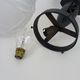Art Deco hanging lamp in wrought iron Fournet and globe in glass paste