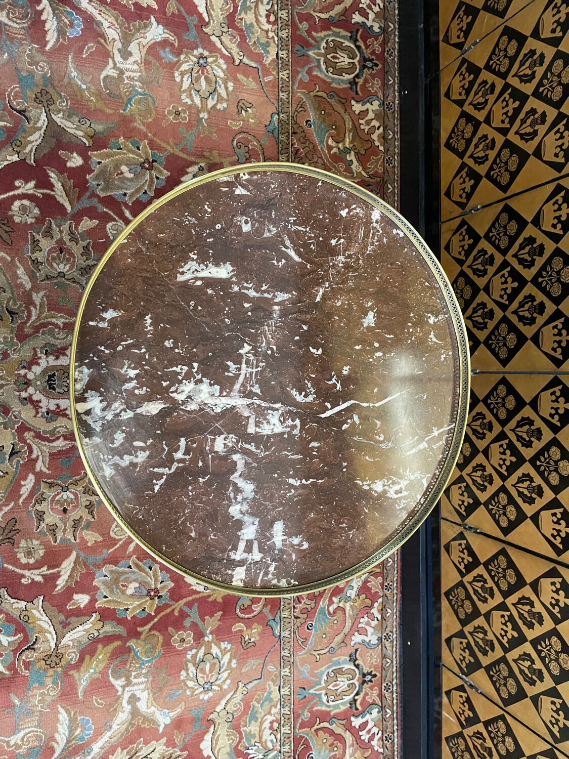 Table - Guéridon bouillotte de style Louis XVI restauré