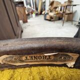 Lot de 4 chaises Thonet art déco 1930 , bouclette Jaune moutarde