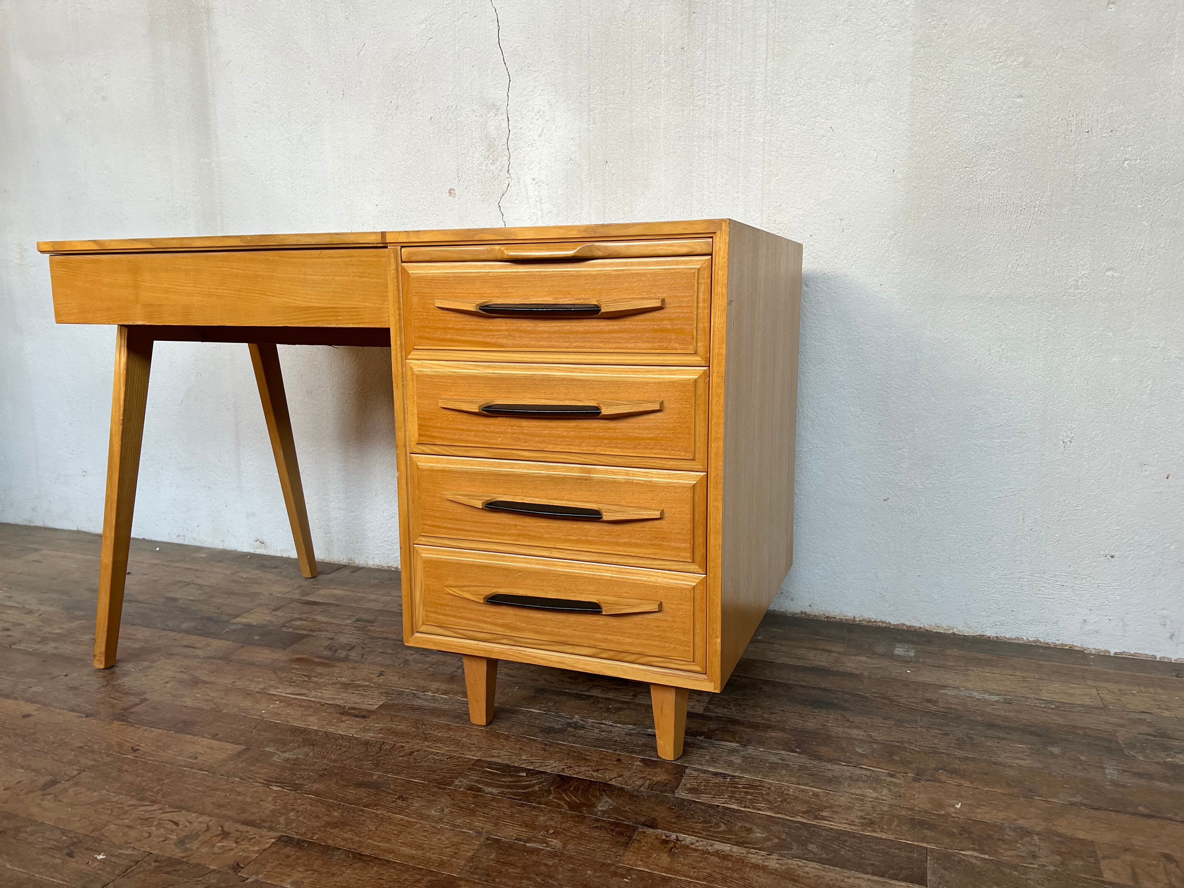 Vintage scandinavian office 1950 made in swiss compass feet